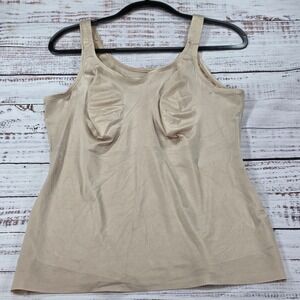 Serenada Shapewear Camisole Women 44 Beige Excellent Silicon Grip Tank Top